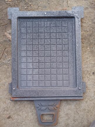 Šíber liatinový, do pecí, krbov, šporákov 240x290mm