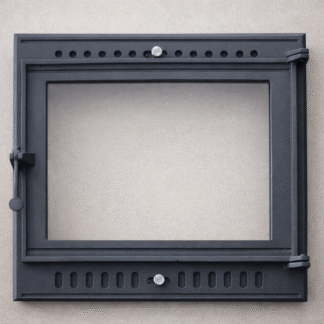 Dvierka liatinové presklené krbové s regulaciou vzduchu 48x46cm